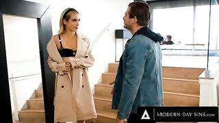 Aiden Ashley gets her cunt smashed for fucking Nathan Bronson's best friend