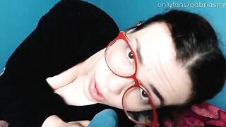 Nerd guy fucked the red-haired slut with her mom around