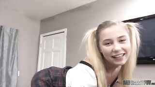 Carolina Sweets, the petite blonde from Alabama, gets fucked by her stepdad in a taboo scene