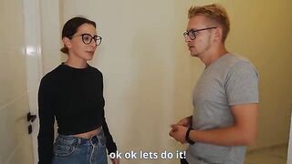 A husband watches his wife getting fucked by a realtor for a discount