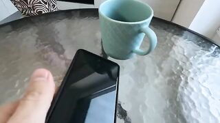 The stepson fucked his hot stepmom Mira Lime in the kitchen