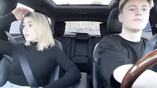 The girl compensated the taxi fare with her mouth