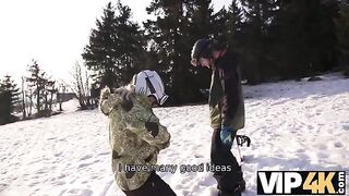 A skier was picked up and fucked by a girl in a steamy encounter
