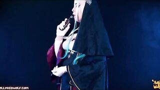 A nun punished me for my lie, using a strapon in a hardcore way