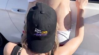 Two guys fucked and spit roasted a wife on the Nevada desert road