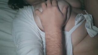 My chubby wife gets banged hard at night. I love her ass