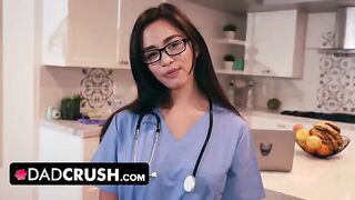 Nurse stepdaughter Scarlett Alexis tests her stepdad’s willpower