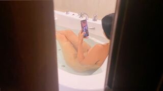 I peeped at my sister-in-law naked in the bathtub and we had hard sex