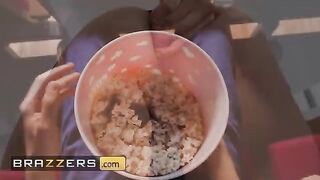 Naughty girl Tina Fire fucks in the popcorn machine with Jordi El Nino