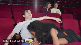 Naughty girl Tina Fire fucks in the popcorn machine with Jordi El Nino