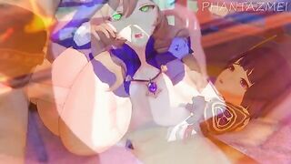 Genshin Impact animated porn with Raiden Shogun and Lisa