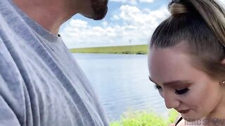 Hot blonde PAWG AJ Applegate gets banged outdoors on a summer day