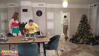 Step mom seduces step son during Thanksgiving dinner
