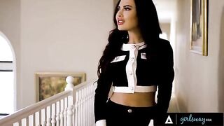 Bella Rolland catches a cheating scenario and joins the threesome with Bunny Colby