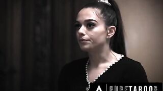 Pervert teacher's stepson fucked his tutor Sophia Burns in a steamy class encounter