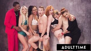 Lauren Phillips and friends throw a wild Christmas orgy with hardcore action