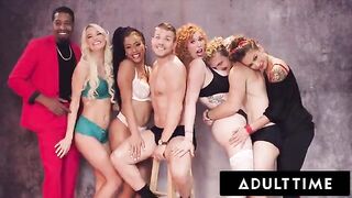 Lauren Phillips and friends throw a wild Christmas orgy with hardcore action