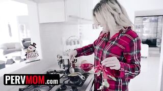Busty step mom Cory Chase gifts her son with a present