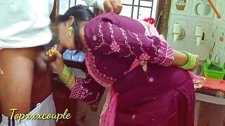 The hot Indian maid got fucked right in the kitchen