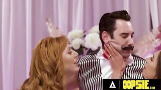 Lauren Phillips and April Olsen play a naughty sock game