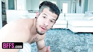 Besties Bambi Black, Demi Sutra, and Megan Winters get fucked hard on movie night in a taboo scene