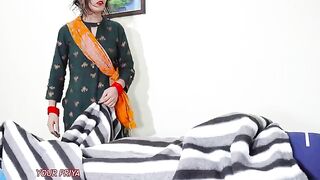 When the young Indian maid removed the blanket, she was amazed to see my huge dick