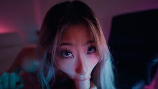 I hired a sexy Asian massage girl, Raya Steele, and she gave me a deepthroat blowjob