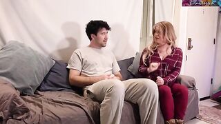 A stepmom helped her stepson to relieve himself from excessive masturbation