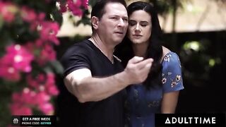 The pervert couple taught Haley Reed a lesson in anal sex