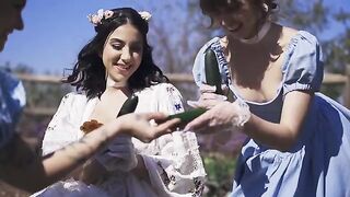 A hot threesome sex in the park with Riley, Ryan, and Lena