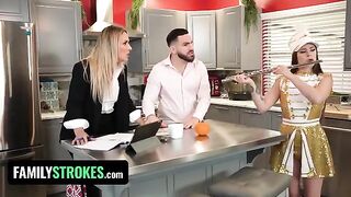 Josie Tucker’s big juicy tits get covered with stepdad’s jizz - FamilyStrokes