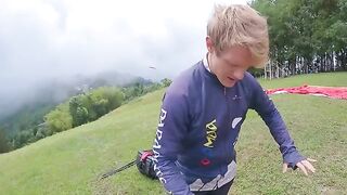 Squirt Orgasm while Paragliding in 2200 m above the Sea (7000 feet) - Extreme Sex