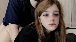 A cute girl is having a slow and passionate sex with her roommate