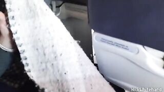 A hot airplane flight turns into a hardcore session with the stewardess