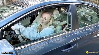 The lucky mechanic fucked busty blonde Bailey Brooke on the road