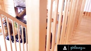 The girl caught her best friend masturbating and had sex