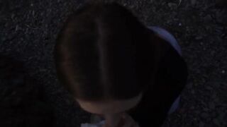 Girl was blowing guy on the beach, their friends spotted them. That's not a sin