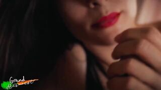 Stepmom with red lipstick fucks like a crazy bitch