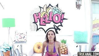 Petite Kylie Le Beau gets her ass gapped in intense anal action on TrueAnal