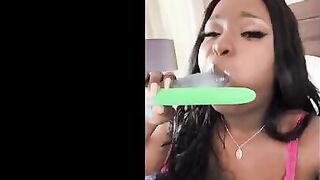 Playful Barbie Crystal steals all the toys and gets intimate with Lily Starfire