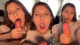 Guy made a bet with his stepsister that he would masturbate, she agreed to do it for him