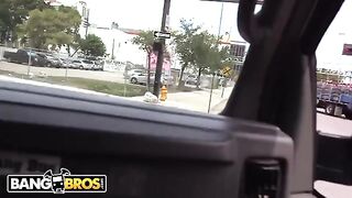 Busty babes get fucked by Bang Bus for cash