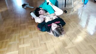 The guy fucked his horny girlfriend on the floor, she squirted and got a huge load