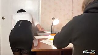 Student substitute teacher fucked in ass instead of taking an exam