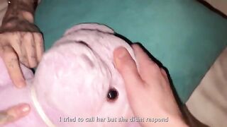 A cute 18-year-old girl receives a big dick as a present for her birthday