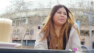 Fat Latina Yiyi Candy gets picked up and fucked hard in public