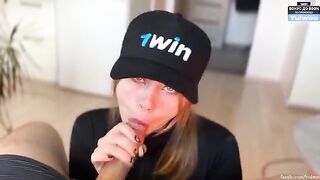 Today you deserve a blowjob, and this cute blonde is here to please