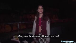 Hot French model gets fucked by stranger for cash in public