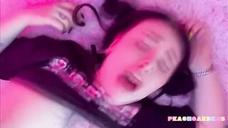 A girl with a wide hole gets fucked hard in this intense homemade scene