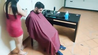 The friend’s mom offered to cut his hair, but things got wild